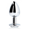 Ouch! Bijou anal Round Gem L 8 x 4cm Argenté-Transparent 